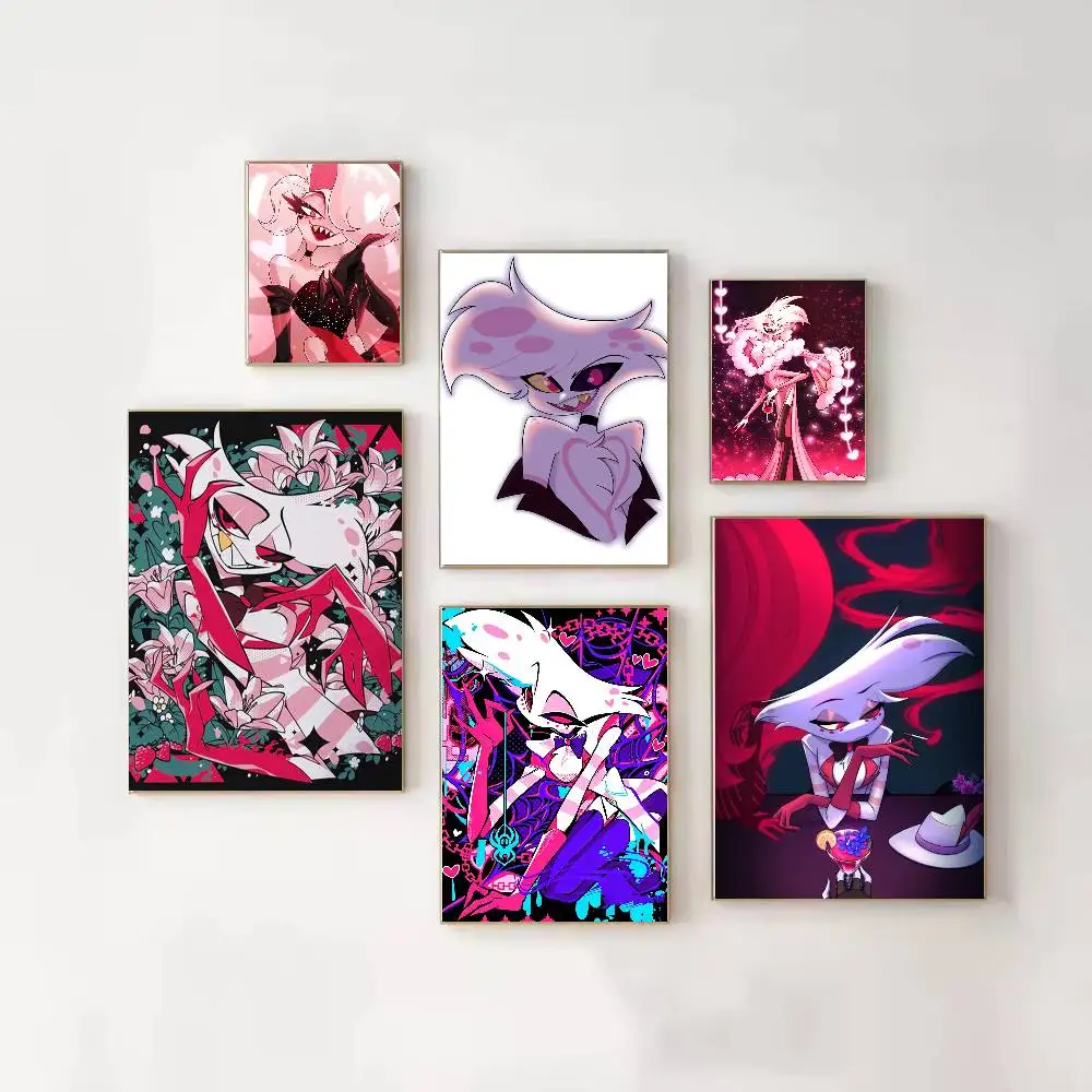 

H-Hazbin H-Hotel A-Angel D-Dust Poster Versatile HD Waterproof Wall Art Self-Adhesive Decor for Any Space Ideal Gift