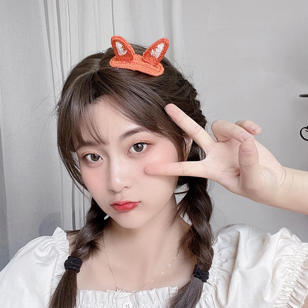 

6pcs Knitting Clips Colorful Durable Stylish Barrettes Cartoon Hairpins Cute Headdress For Kids Women Gift Hair Accessories