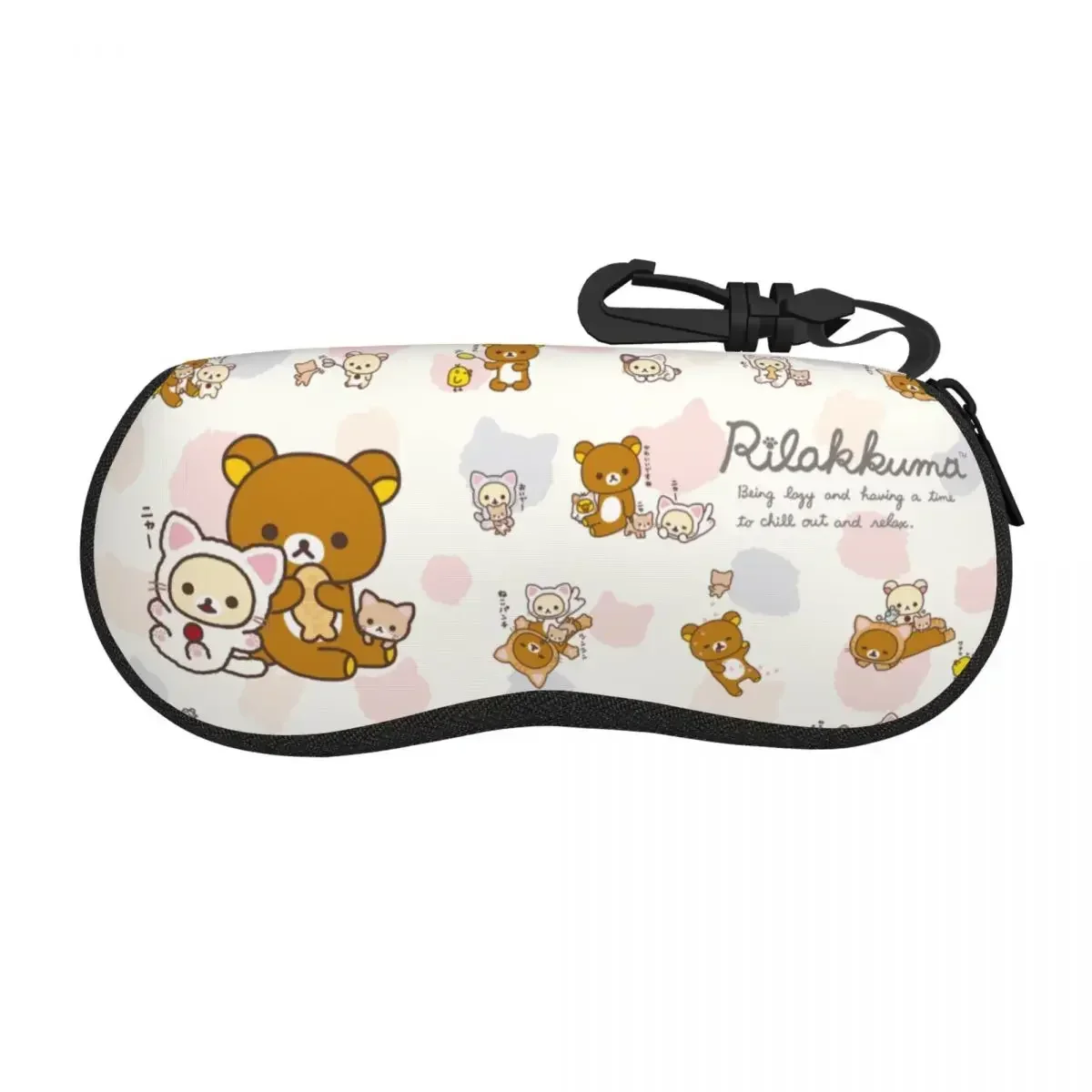 

Custom Kawaii Rilakkumas Bear Collage Shell Eyeglasses Protector Cases Cool Sunglass Case Glasses Bag