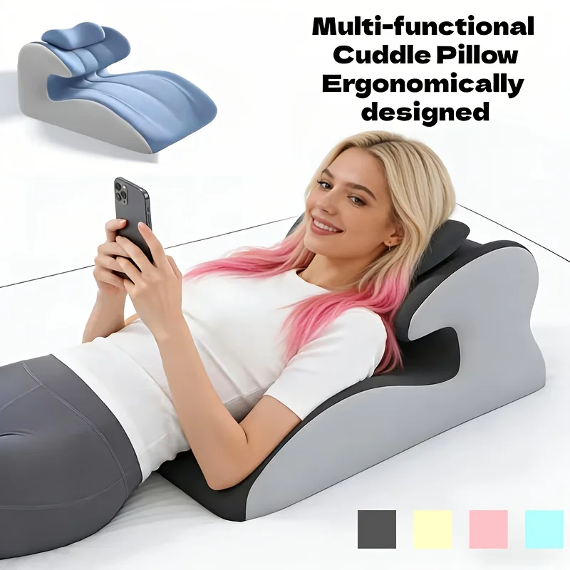 

A Multifunctional Body Pillow Made of Memory Foam, Designed to Support The Spine, Ideal for Side Sleeping at Home, Alleviating Back Fatigue with a Breathable Design, Suitable for Adult Bedrooms to Provide
