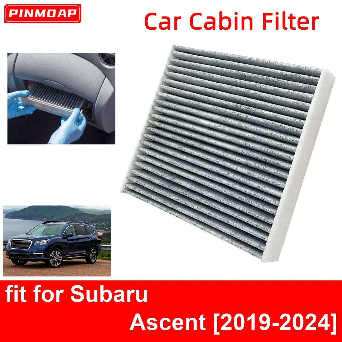 Car Cabin Air Filter for Subaru Ascent 2019-2024 Auto Filters Carbon Fiber CF12157 87139-0E040 87139-0R030 87139-26010