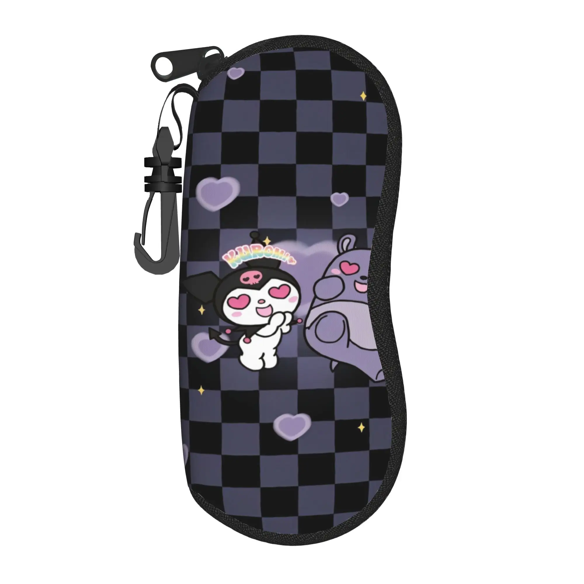 

Happy Cartoon Kuromi Baku Glasses Case Men Women Waterproof Accessories Sunglasses Box Small Glasses Box