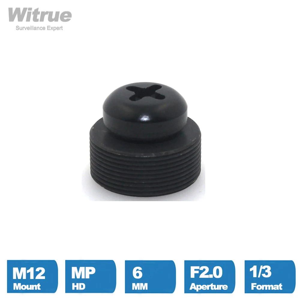 Witrue HD Pinhole lens  6MM M12*0.5 Mount 1/3