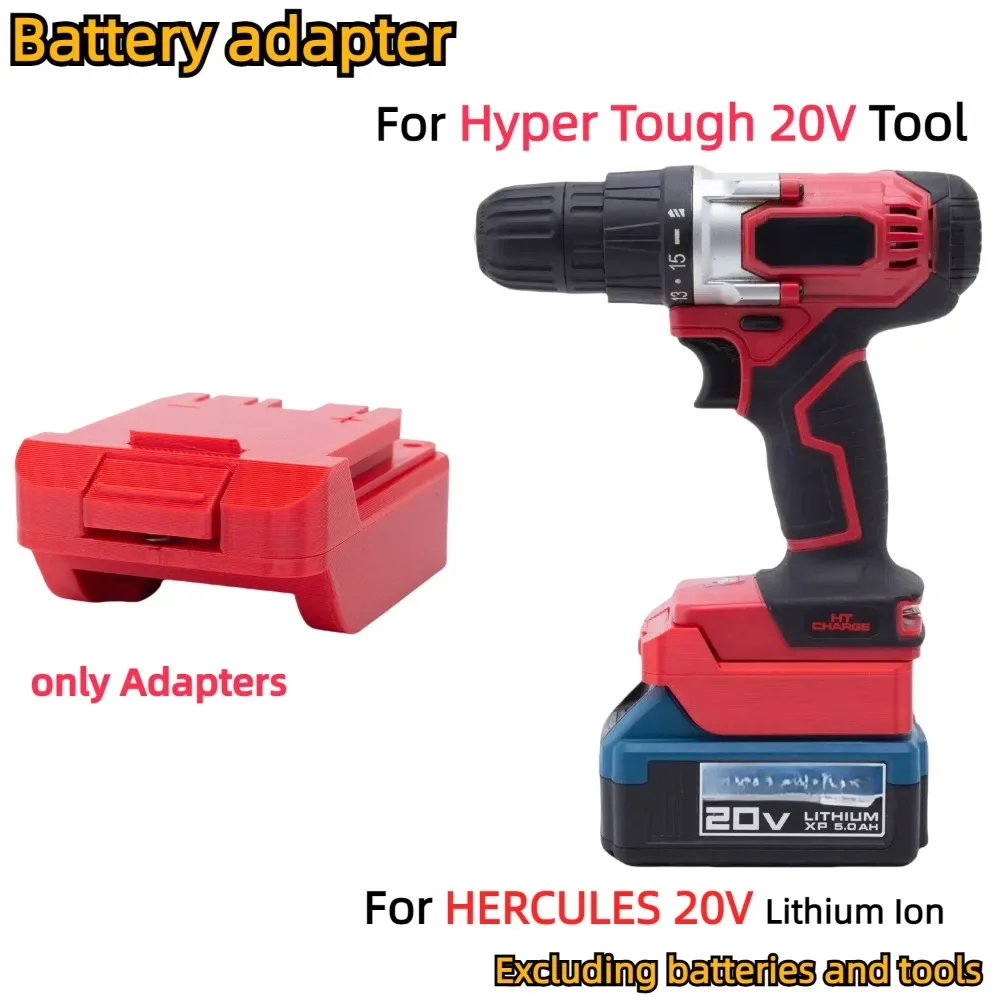 Batterie-kompatible Adapter für HERCULES 20 V Li-Ion auf Hyper Tough 20 V Strom, bürstenlose Akku-Bohrschrauber (nur Adapter)