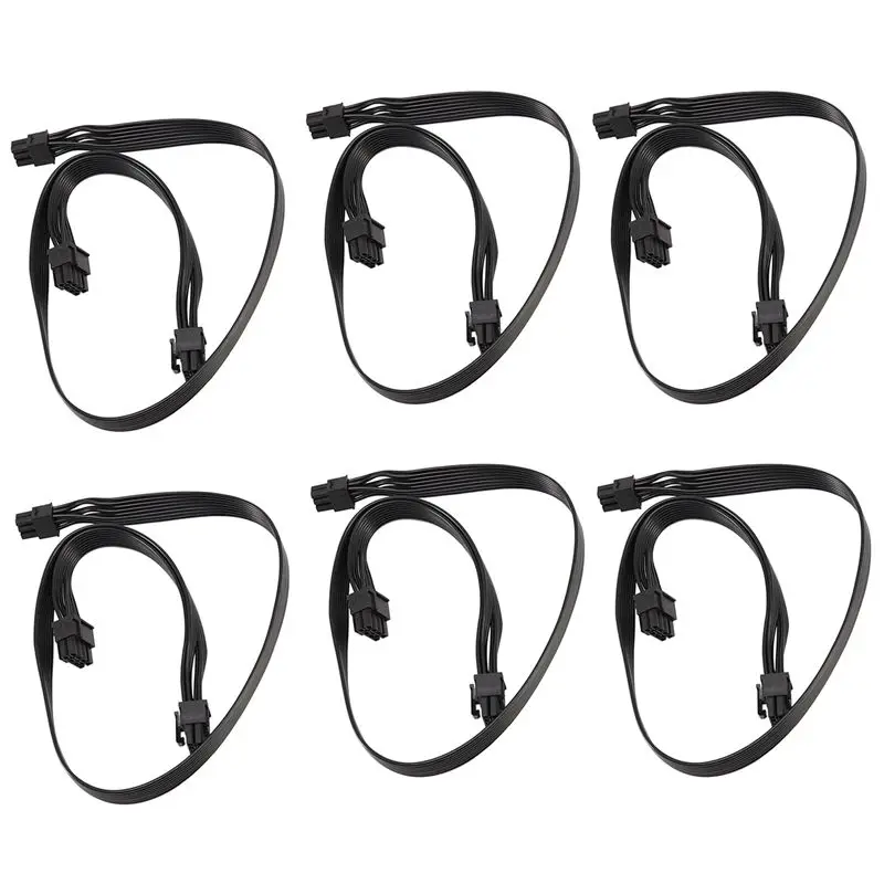 

6X PCI-E 6 Pin To 2 Ports 6+2 Pin Power Supply Cable 6Pin To 8Pin For Cooler Master V Series V850 V700 V1000 Modular PSU-ABIU