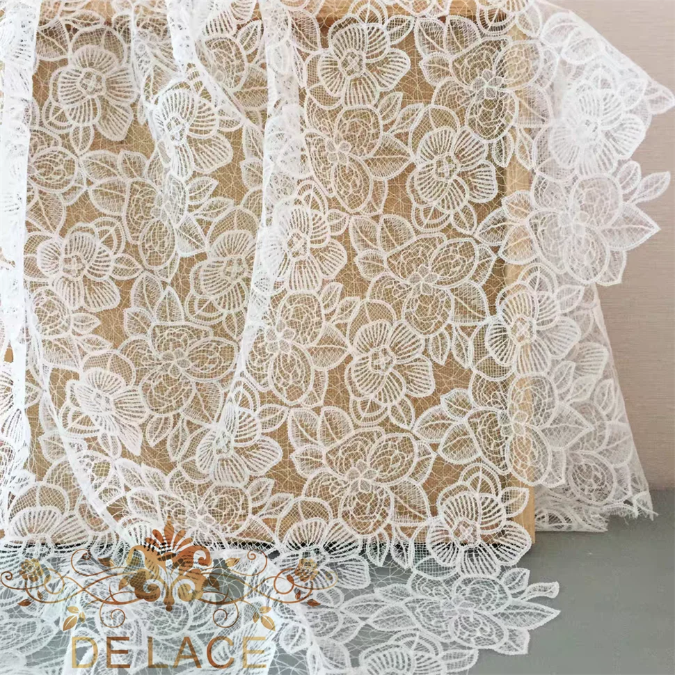 

SXGN Высокое качество цветочной вышивки кружево ажурная ткань свадебное платье DIY кружевная ткань