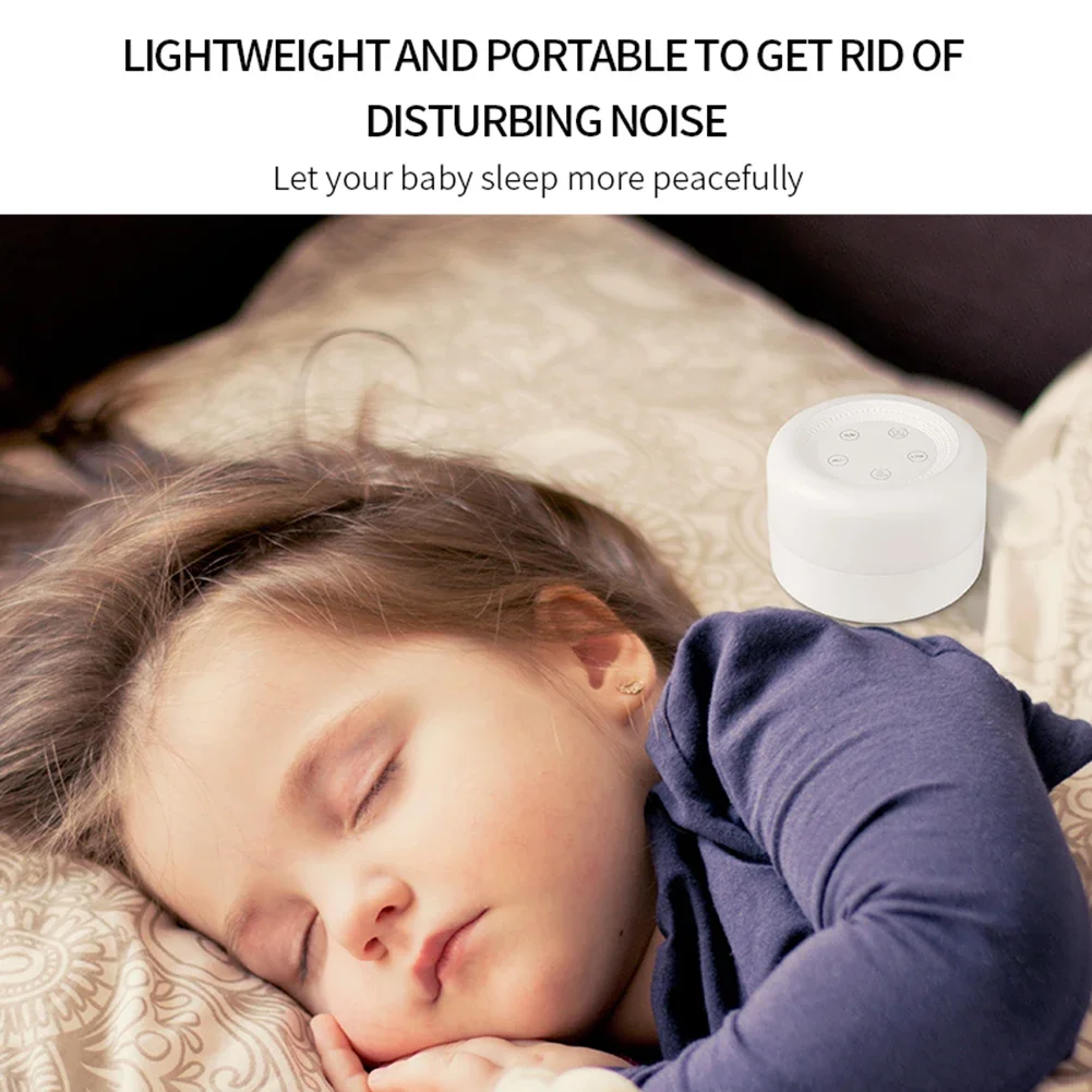 Soothing Sounds Sleep Machine with Night Light Baby Adult Sleep Soother Portable Adjustable USB Rechargeable for Home Travel