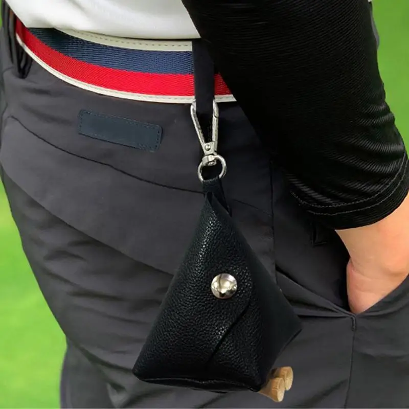 Golf Tee Bag Magnetische sluiting Golfbal Organizer Bag Golfaccessoirezakje met metalen karabijnhaak Draagbare golfbalopslag