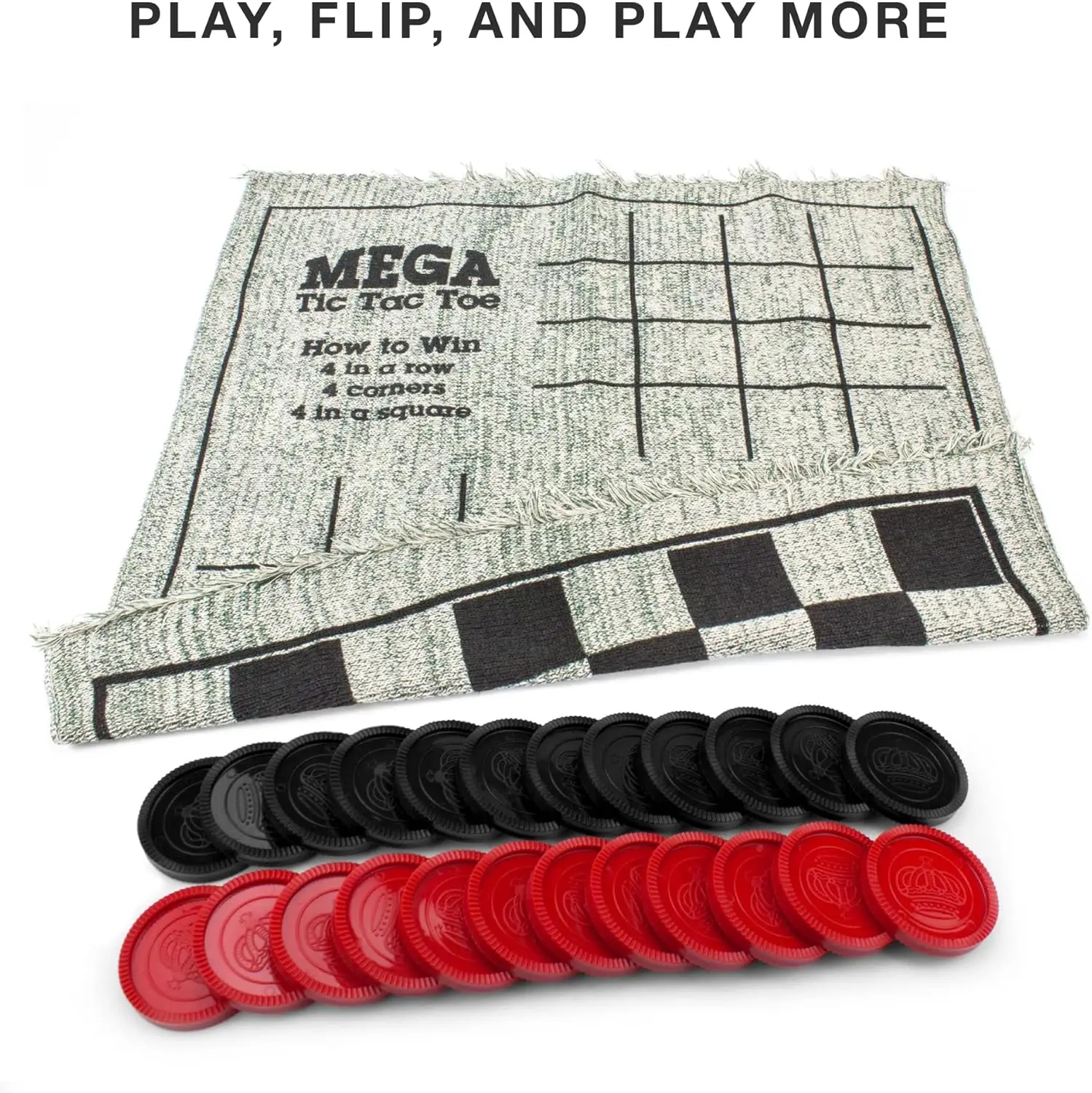 مجموعة الداما العملاقة - لعبة الداما 3 في 1 للاستخدام الداخلي/الخارجي للعائلة والأصدقاء