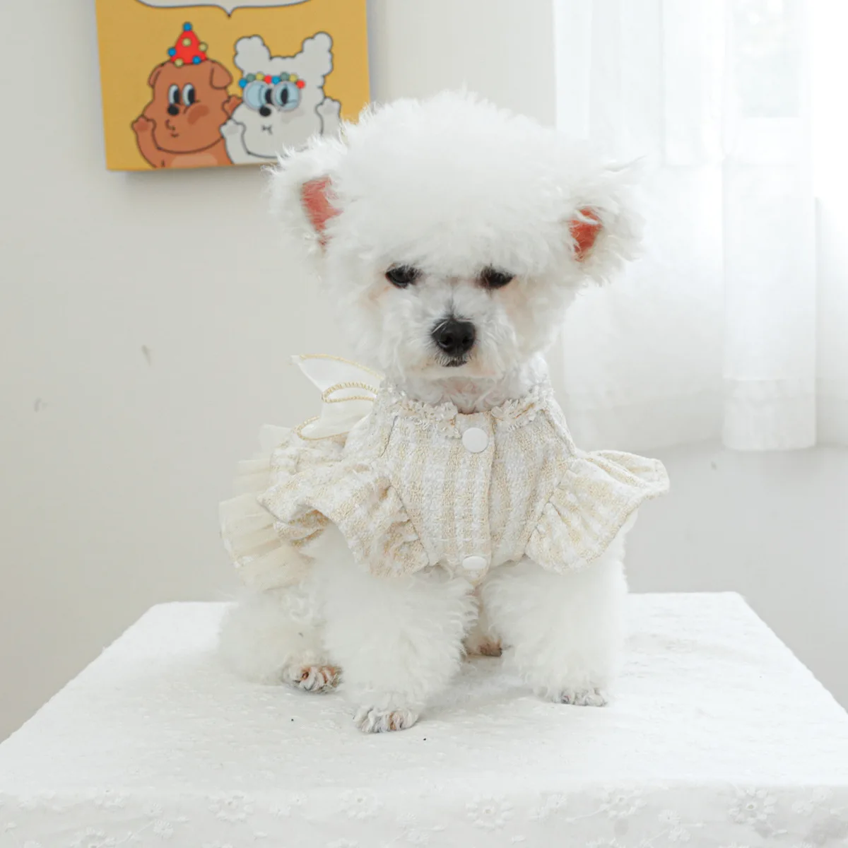 Fancy Dog Clothes Female Princess Luxury Puppy Dress Autumn Winter XS XL Costumes For Halloween Pet Animal Wear Chihuahua Suit