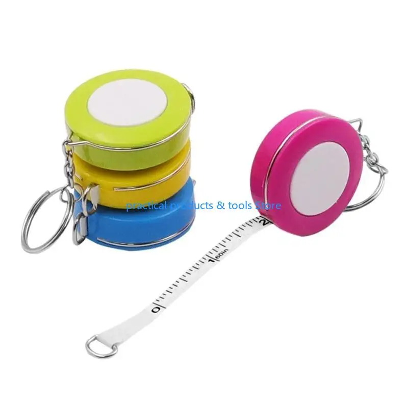 77JB Easy Carry Double Side Tape Measure 60-Inch 1.5 Meter Soft & Retractable Tape Measure with Keychains for designs Sewing