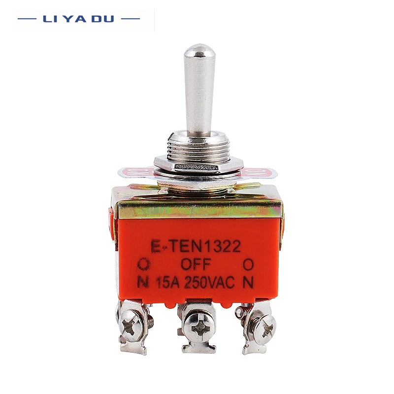 5/10pcs SPST 15A 250V 2 4 6 PIN Terminal ON OFF Toggle Switch Self-locking Reset Rocker Toggle Slide Switch KN-1322