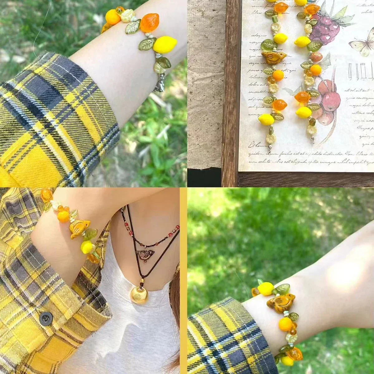 Yellow Lemon Czech Beads Charm Glass Beads for Jewelry Making Bracelet Necklace Earrings Keychain DIY Jewelry Accessories