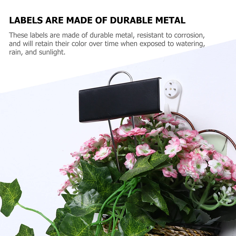 8 قطع من أقلام تحديد نباتات الحديقة المعدنية لأعشاب الحضانة والفواكه سهلة التعرف على الاستخدام الداخلي في الهواء الطلق