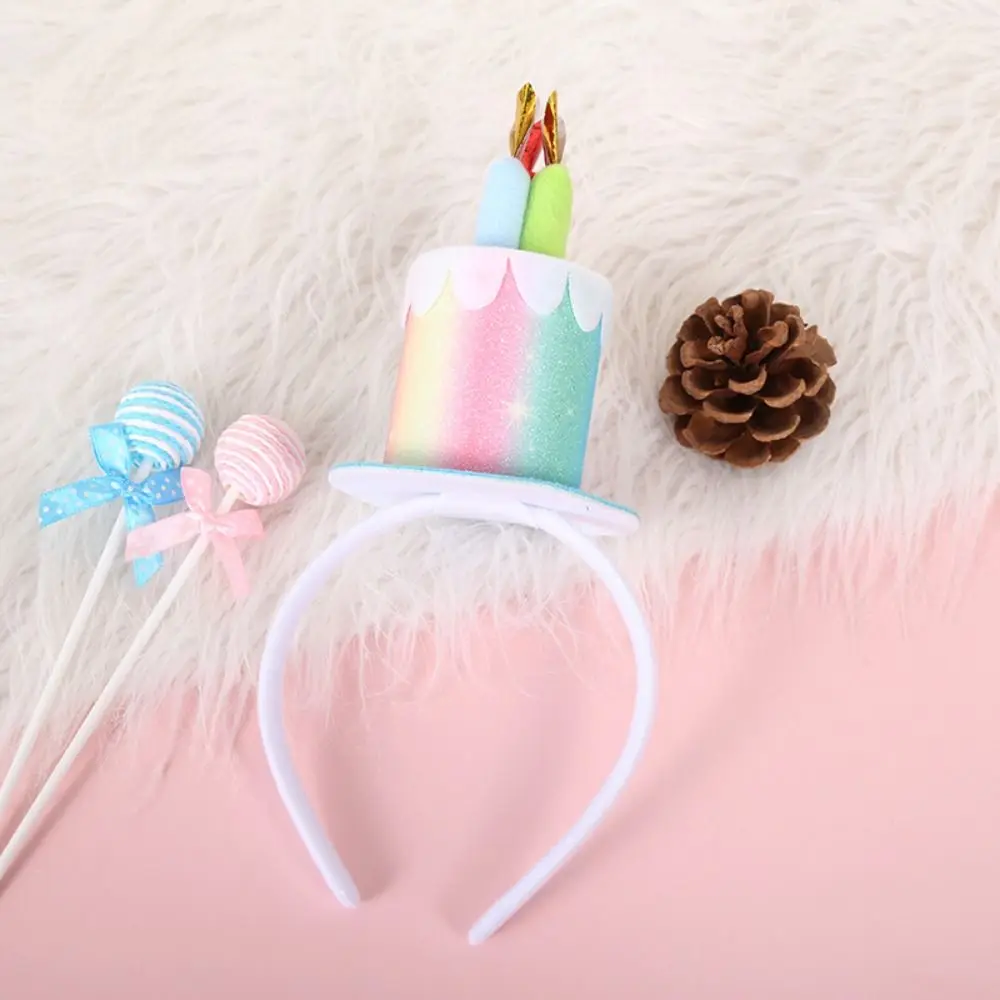 

Funny Hair Accessories Birthday Hairband Candle Cake Korean Style Headband Colorful Happy Birthday Women Hair Hoop Party Props