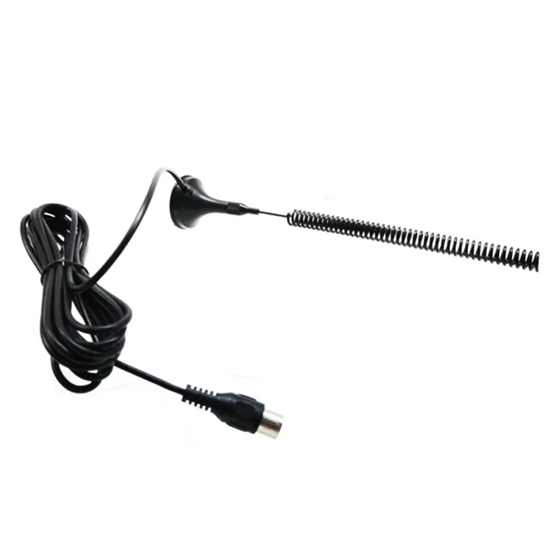 Small Sucker Spiral Stick Household Antenna 3m Cable  FM Radio Aerial+IEC Male to Female/F Adapter New