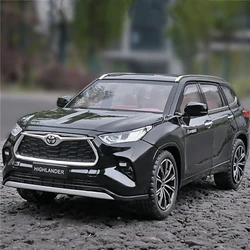 1:24 Highlander SUV Alloy Car Model Diecasts & Toy Metal Off-road Vehicles Car Model Simulation Sound and Light Kids Gift