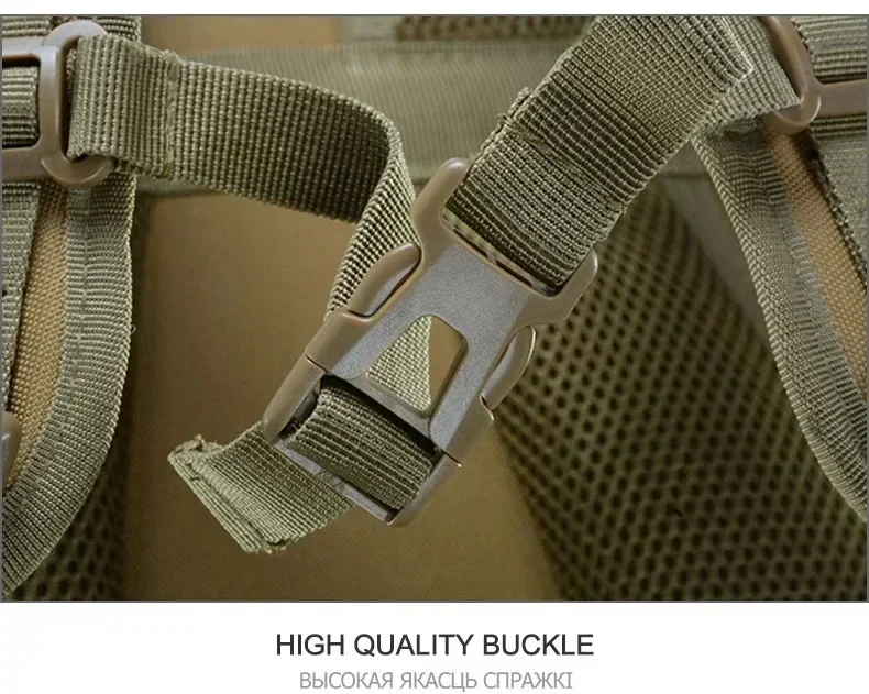 35L Herren-Taktikrucksack mit reflektierenden Streifen, modularem MOLLE-Ladesystem, für den Alltag, Pendeln, Fitness, Reisen, Camping, Wandern, Trekking, Outdoor-Aufbewahrung, Schultertasche – Detail 15