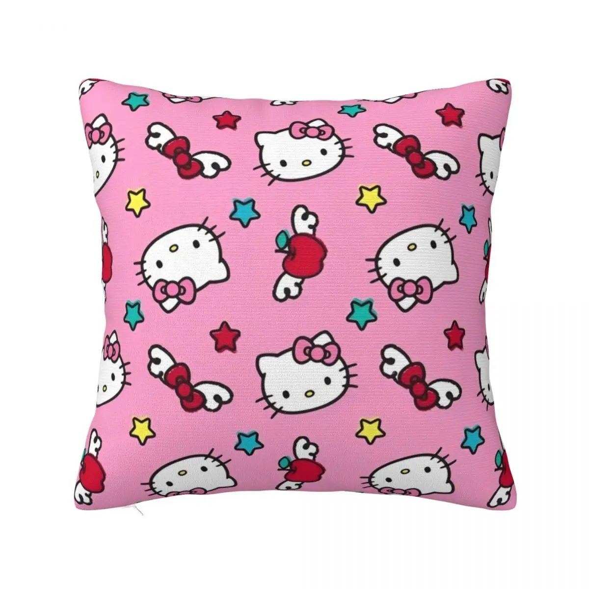 

Soft Official Hello Kitty Apples Bow Pillowcase Fabric Cushion Cover Decorative Throw Pillow Case Cover Home Zippered 40*40cm