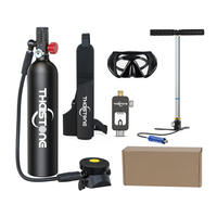 Mini Scuba Diving Tank Equipment, Oxygen Cylinder, Underwater Breathing, Portable Scuba Tank, Professional Diving Equipment, 1L