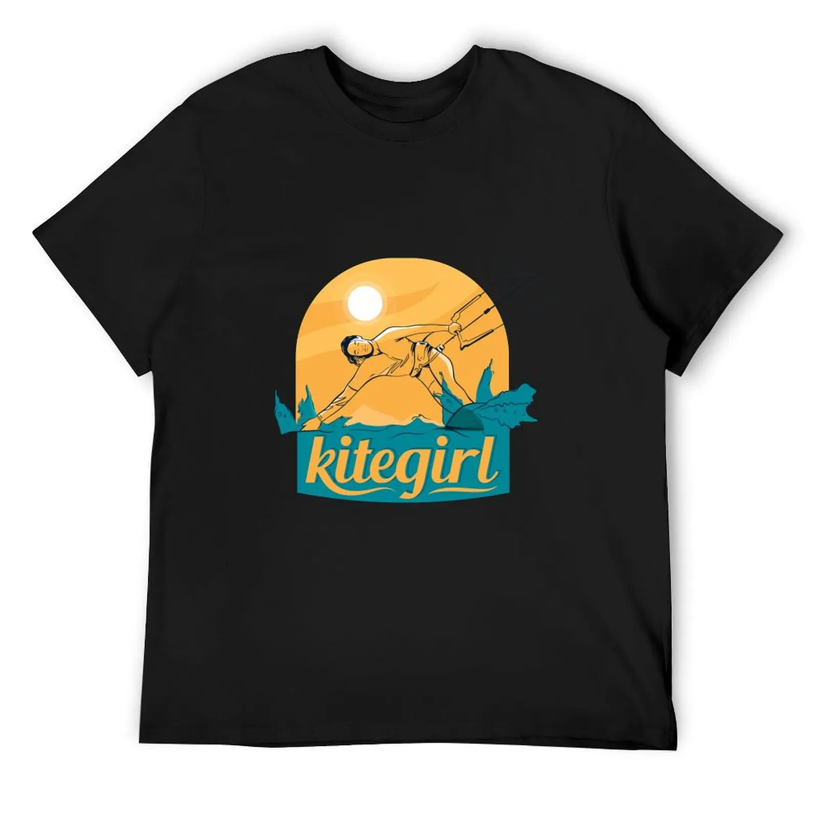 

Kitegirl T-Shirt plain blue archive baggy shirts graphic t shirt vintage mens designer t shirt