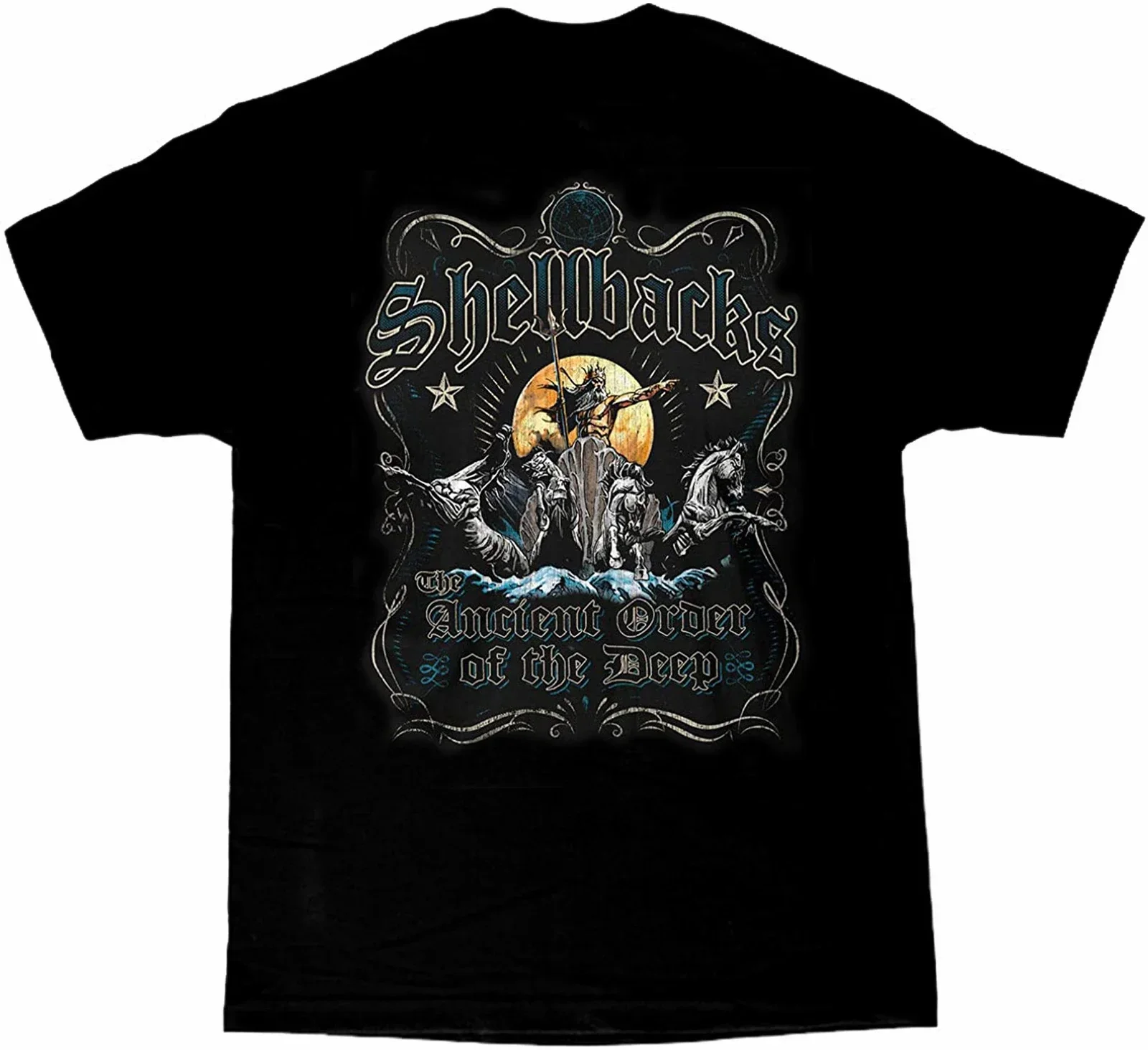 Ancient Order of The Deep. Retro Shellbacks T-Shirt 100% Cotton O-Neck Short Sleeve Summer Casual Mens T-shirt Streetwear