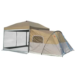 Factory Direct High Quality Outdoor Fold  Camping  Extension Tent, Fiberglass Pole  Family Tent with Oxford Fabric