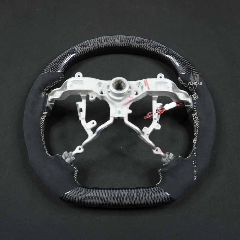Carbon Fiber Steering Wheel for Lexus LX570 LX600 LS460 LS500 2008-2024 Alcantara Leather Grip Direct Fit Luxury Upgrade