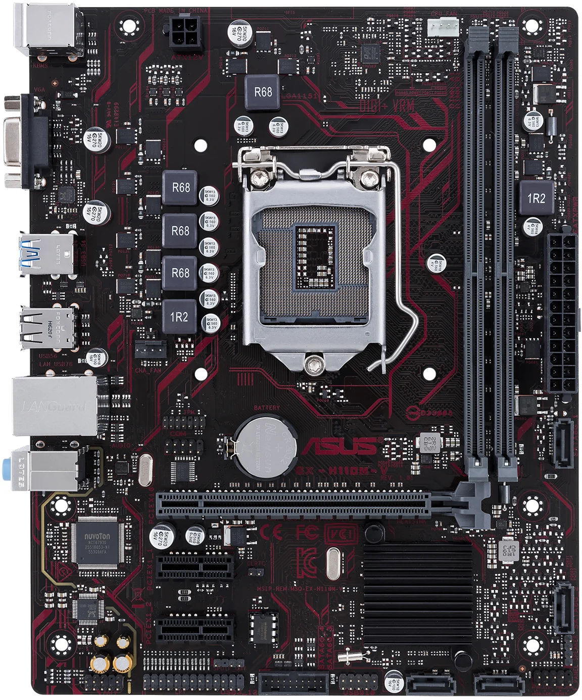 ASUS EX-H110M-V اللوحة الأم إنتل H110 LGA 1151 DDR4 كور i3-6100 كور i3-7300 كور i5-6400 كور i5-6500 كور i7-7700 مايكرو ATX