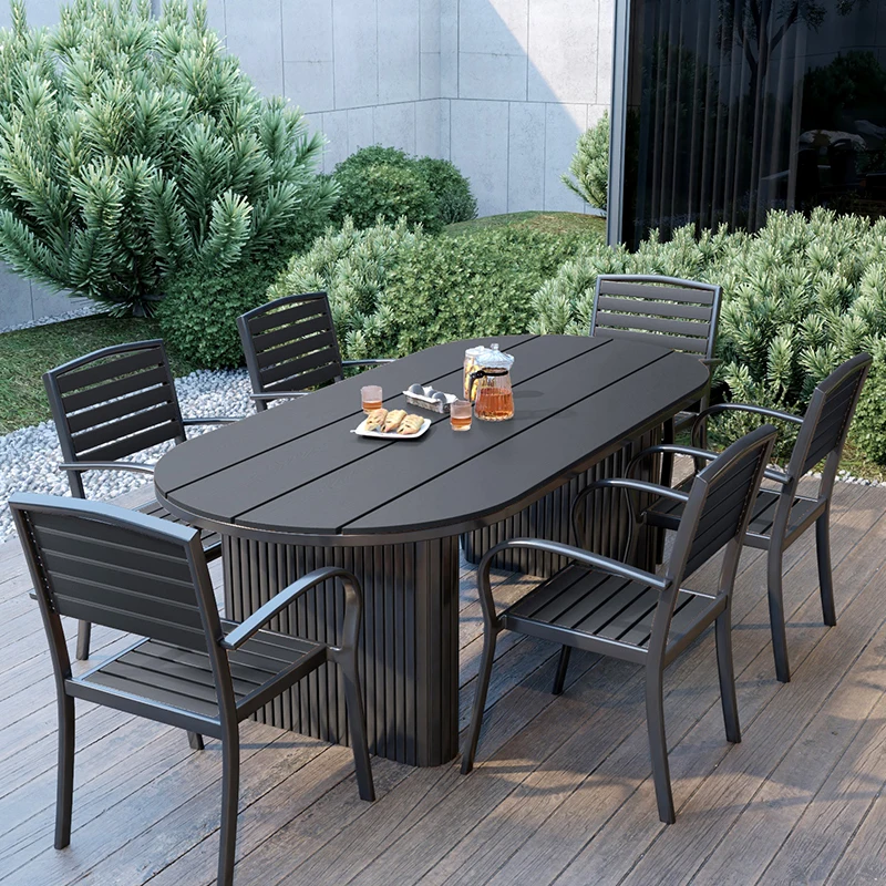 

High Oval Black Dining Tables Design Restaurant Living Room Dining Tables Modern Space Saving Tavola Da Pranzo Home Furniture
