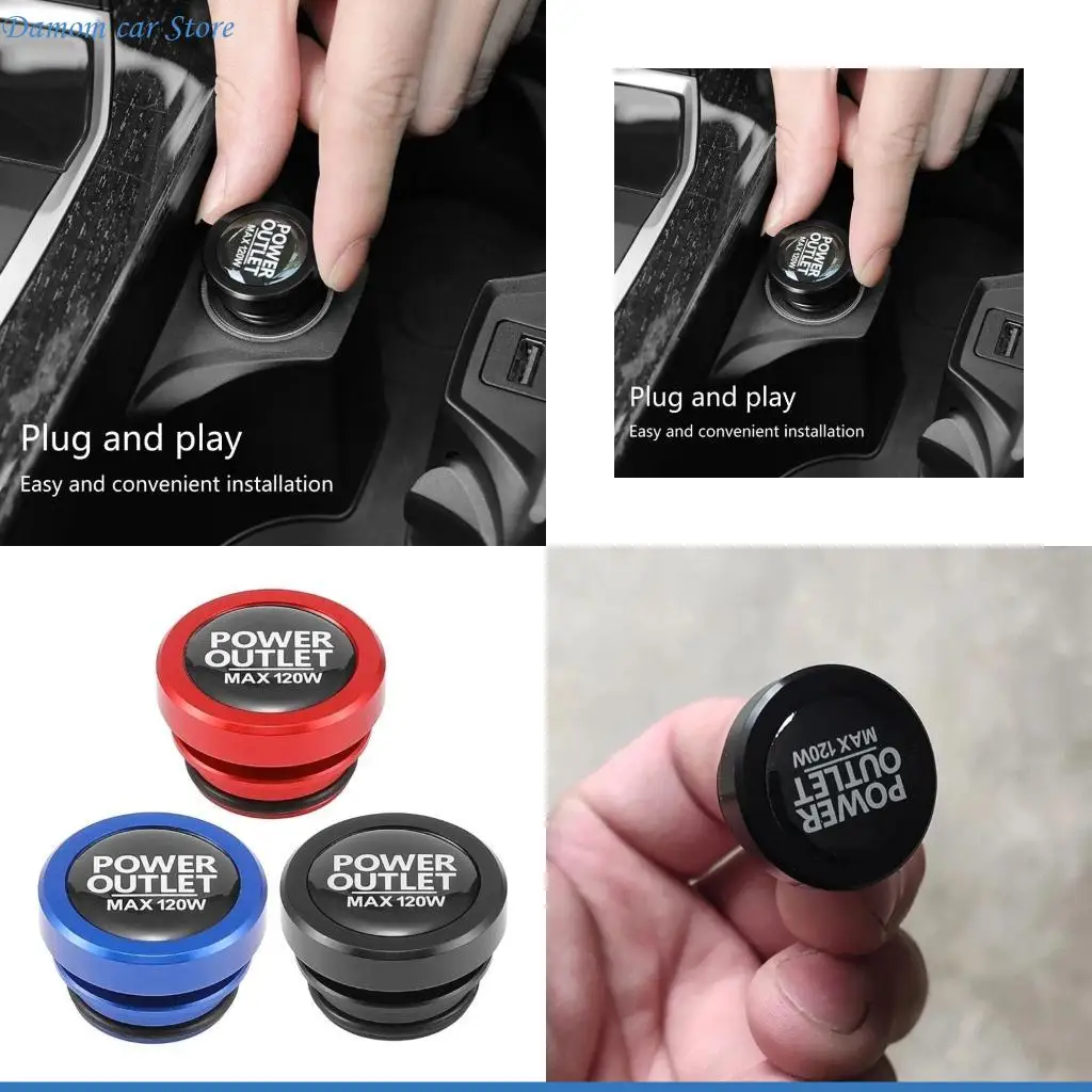 

A2UC 12V Power Socket Plug Cover Caps Dustproof Plug Caps for Car Power Port Outlet