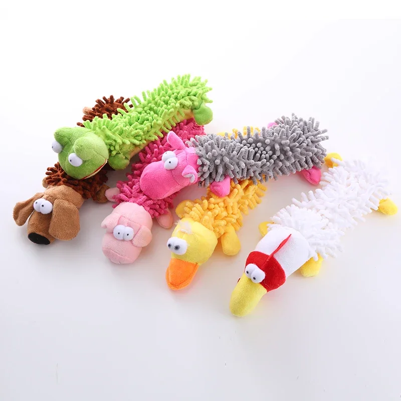 Juguete peluche chirriante para perro: masticar y limpiar dientes - imagen 3