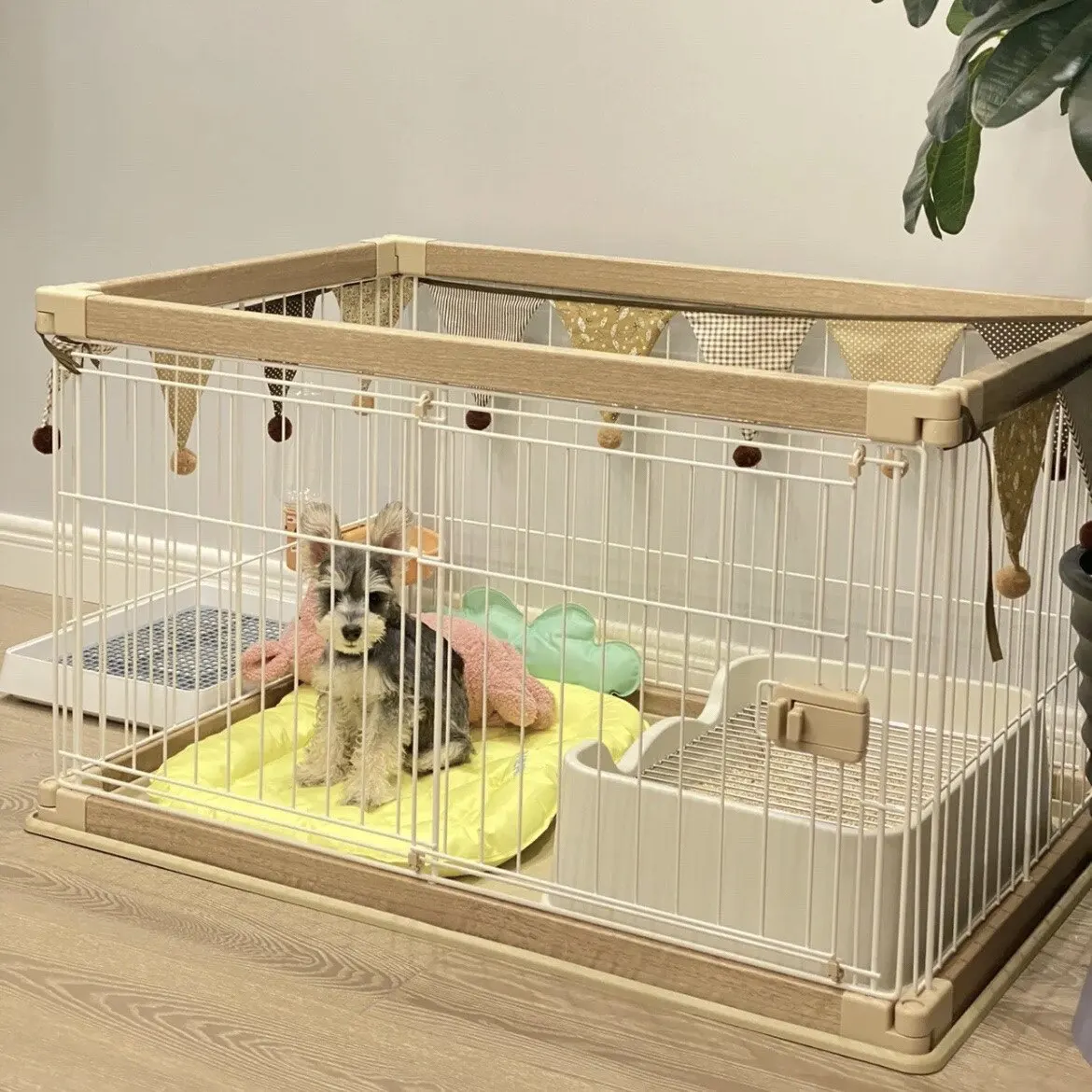 Privacy Iron Dog Fence Accessories Kennel Supplies Stuff Dog Fence Barrier Playpen Grating Balcony Kojec Dla Psa Pet Supplies