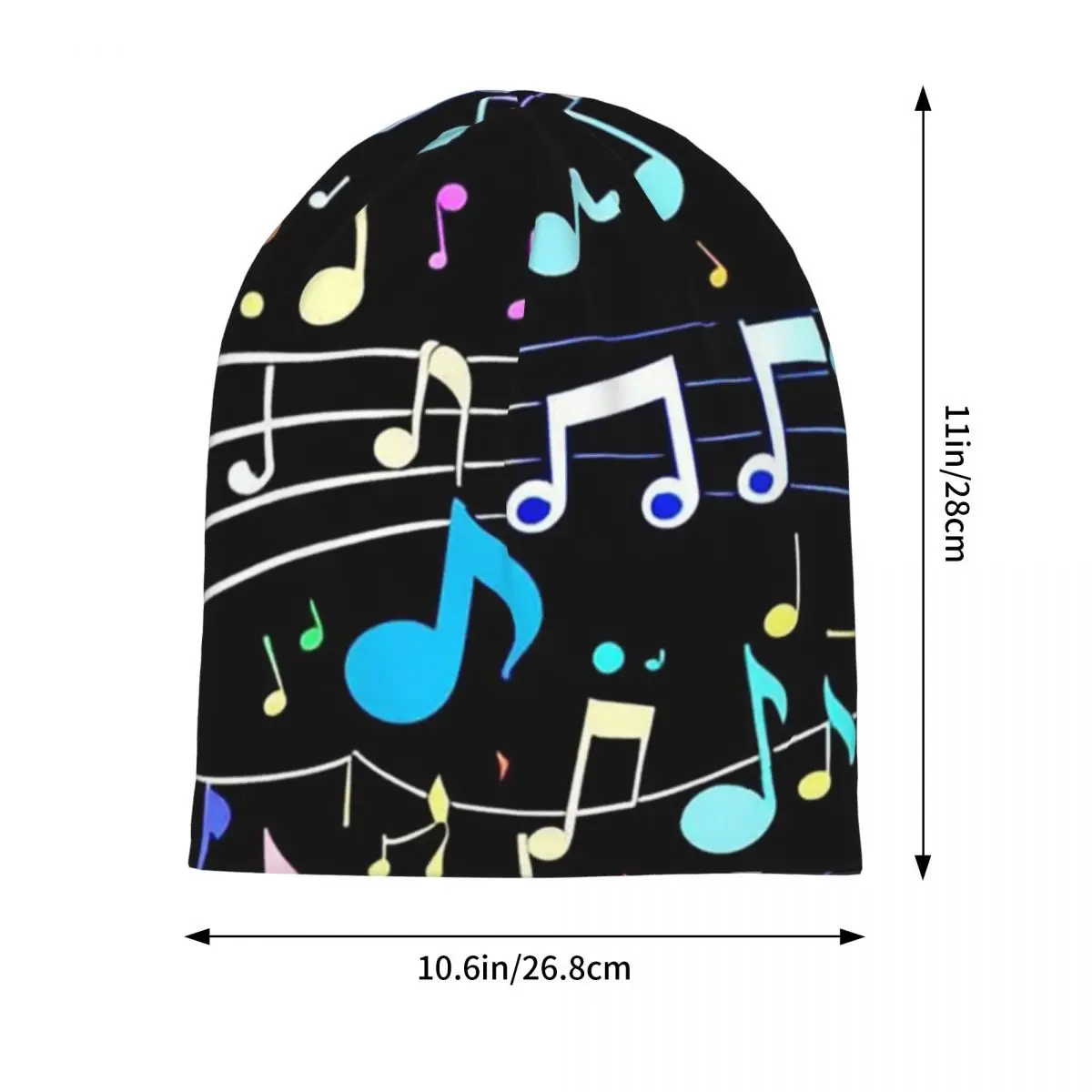 Piano Keyboard Music Notes Men Women Adult Beanies Caps Knitting Bonnet Hat Warm Fashion Autumn Winter Outdoor Skullies Hats