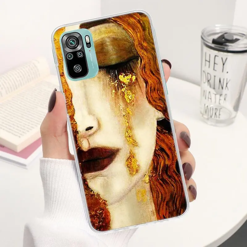 Kiss by Gustav Klimt Desig Coque Phone Case For Xiaomi Redmi Note 13 12S 12 11S 11T 11E Pro Plus 11 10 10S 9 9S 8 8T 5G Cover No