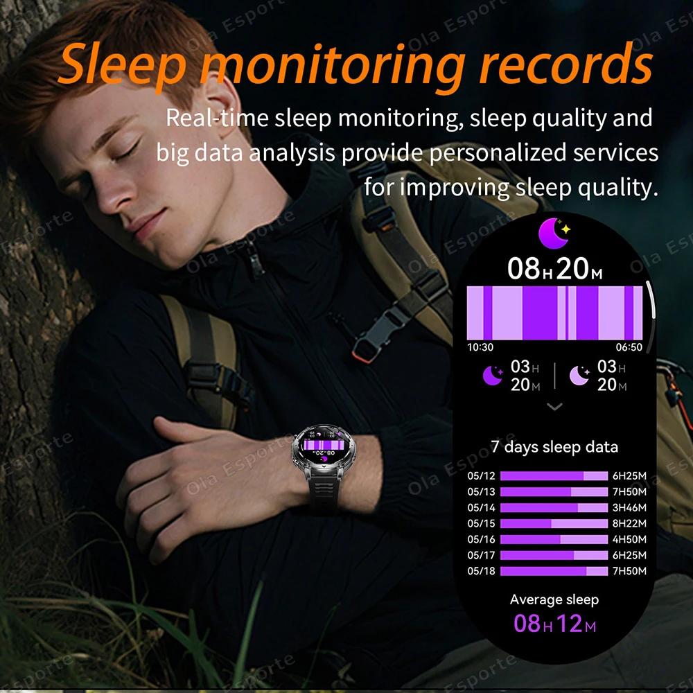 Military Smart Watch with AMOLED Screen & GPS