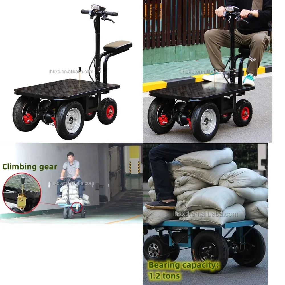 

Electric Trolley for Logistics Picking Truck Turnover Folding Flatbed Trolley for Warehousing Transportation Tools Industrial