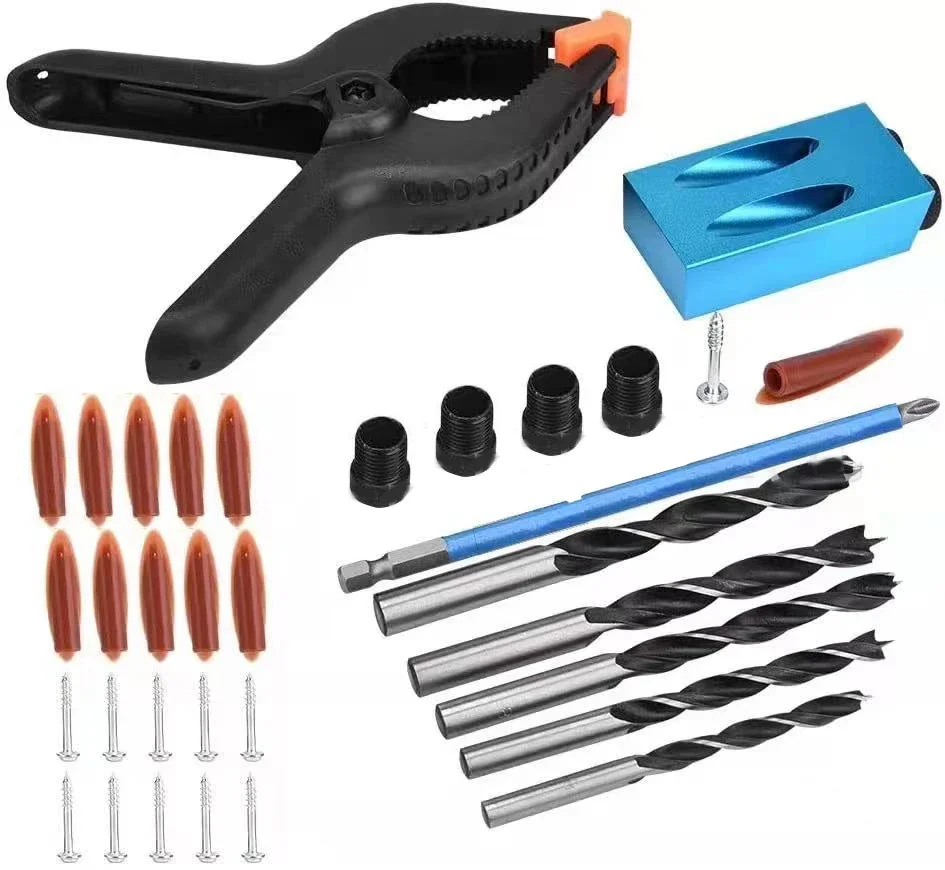 

# Hot For 15 Degree Angle Blue Woodworking Oblique Hole Locator Punching Locator Wood Splicing Installation Tool Three-pointed D