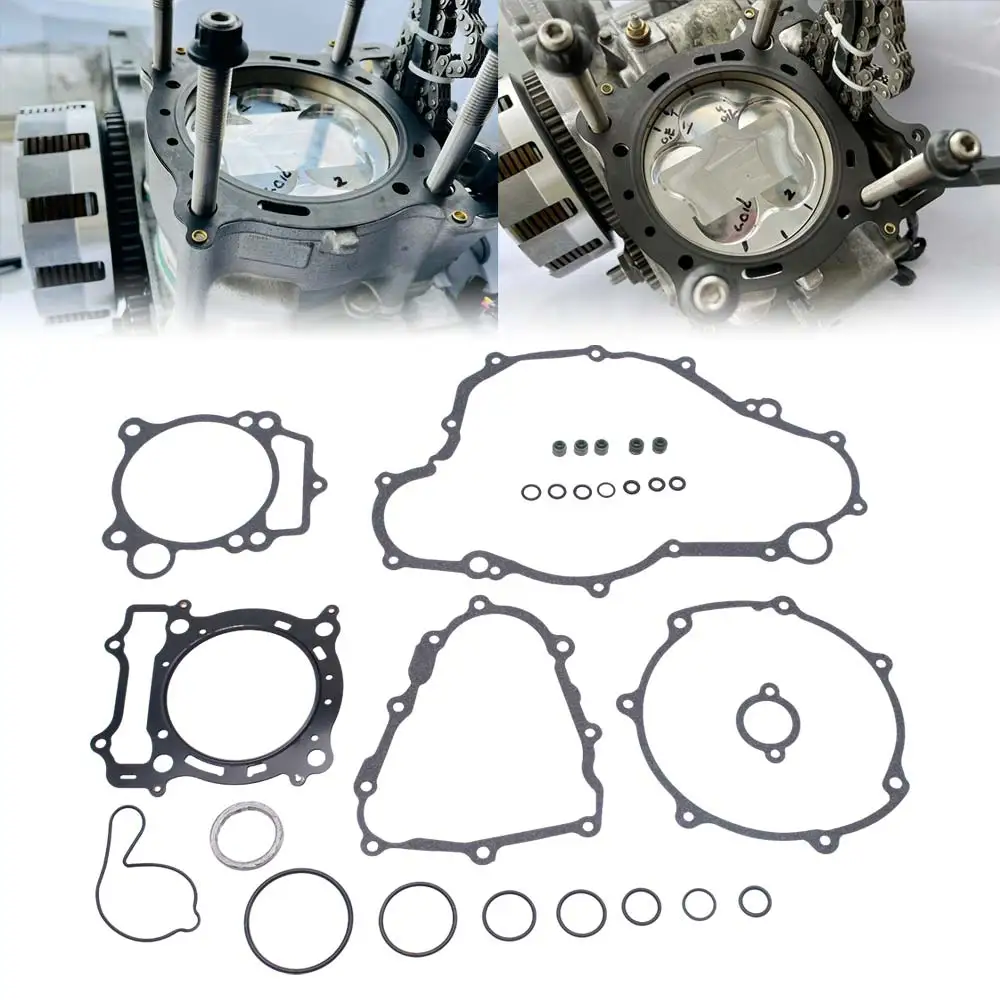 

1 Black Engine Set Gasket Kit For Yamaha YFZ450 2004-2013 Model Years Complete Cylinder Head Seal Aciescessories