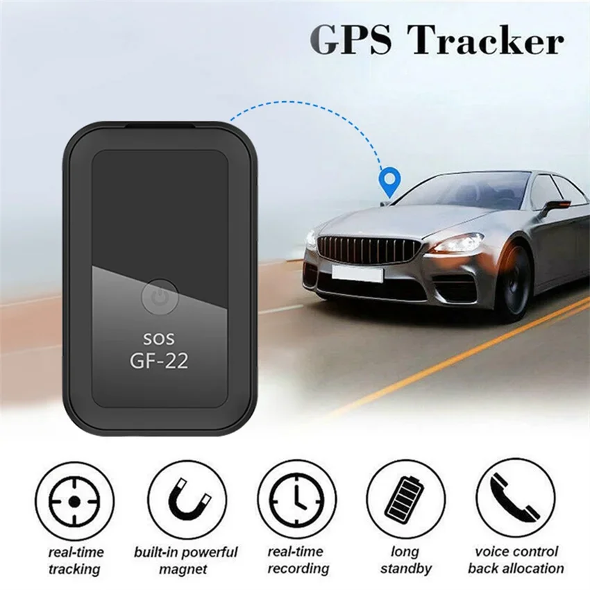 Rastreador GPS GF22 y aplicación de posicionamiento preciso para monitoreo de voz y grabación de audio. Localizador GPS magnético para prevención de pérdidas