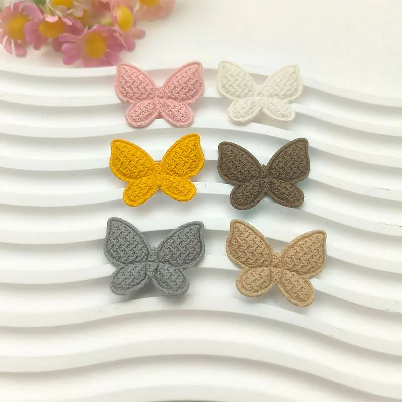 60 Stück 3 x 2,5 cm gepolsterte Schmetterlings-Applikationen im Herbst-Winter-Stil für DIY-Haarspangen, Handschuhe, Hüte, Zubehör, Aufnäher – Detail 3