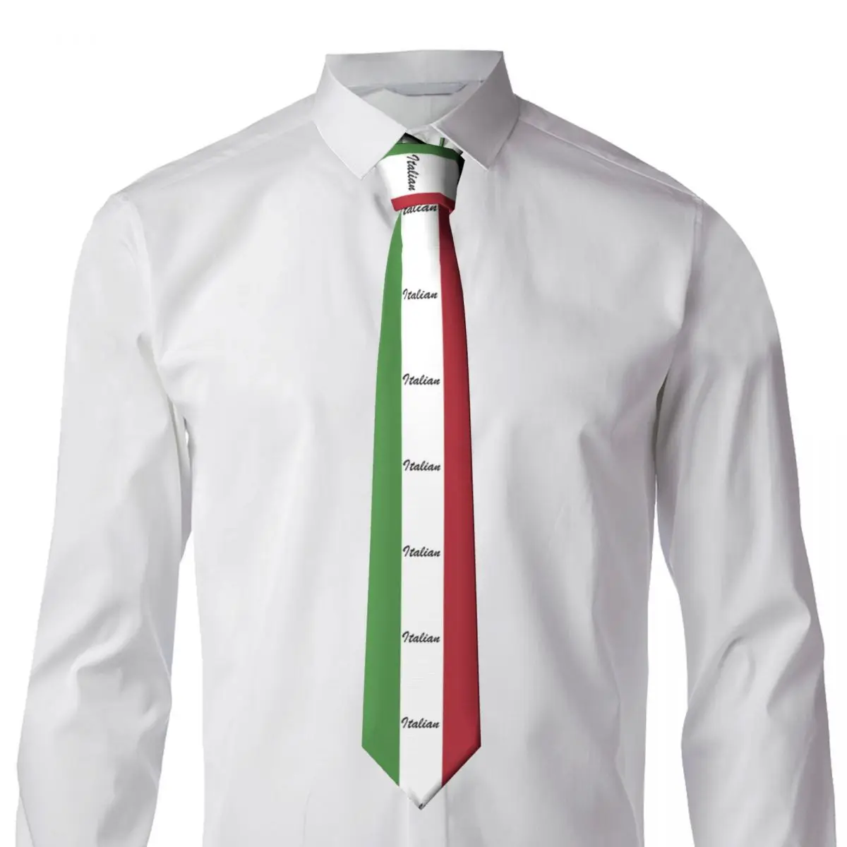 Italian Flag Tie Stripes Leisure Neck Ties Unisex Adult Classic Casual Necktie Accessories Quality Graphic Collar Tie