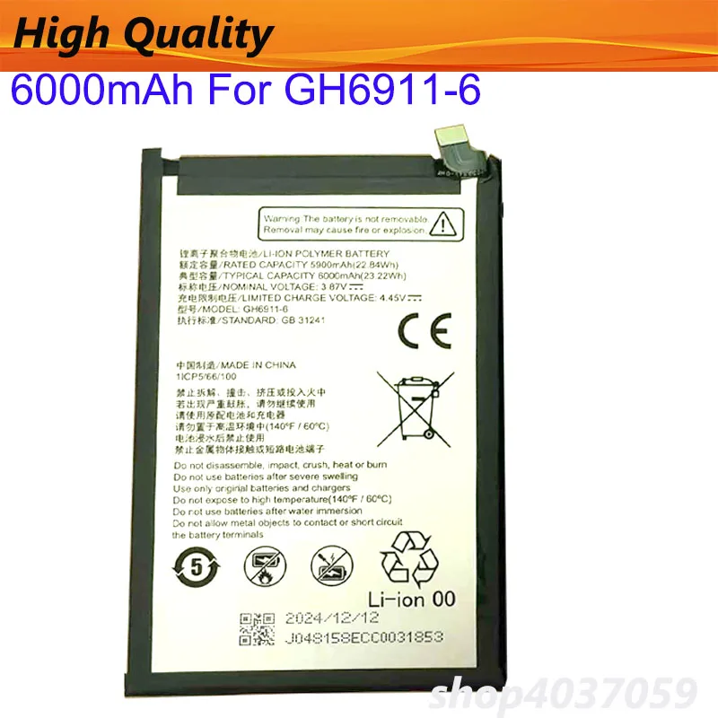 

Оригинальный новый аккумулятор GH6911-6 6000 мАч для GH6911-6 аккумулятор мобильного телефона + инструмент