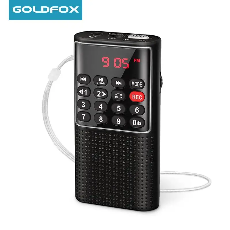 New Mini Portable Pocket FM Radio Handheld MP3 Walkman Radios with Recorder Rechargeable Battery For Walkman Go Hiking