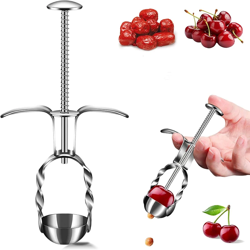 Stainless Steel Red Date Pitter Jujube Corer Cherry Olive Pitter Fruit Corer Remover Tool Hawthorn Cherry Pitting Kitchen Gadget