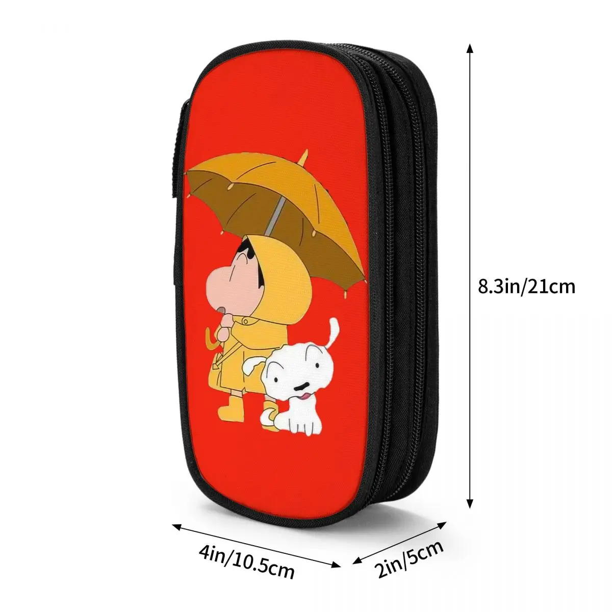 Shinchan & Shiro-estuche de lápices de gran capacidad para niños, bolsa de lápices de crayón Shin-chan, bolsas de lápices, suministros escolares, regalos, papelería