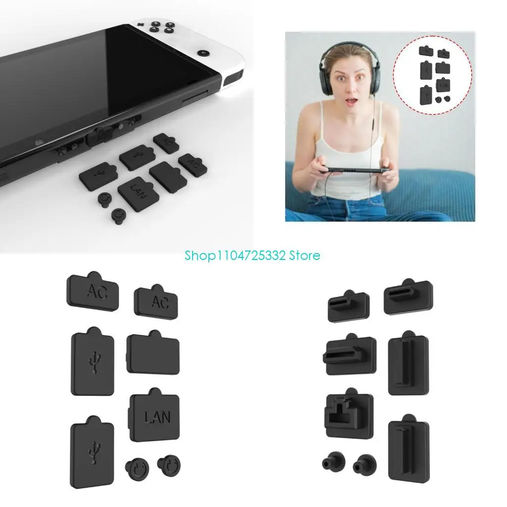 P5EA Host Protective Caps Cover Dust Plugs Dirtproof Plugs For Ns 2 Game Consol…