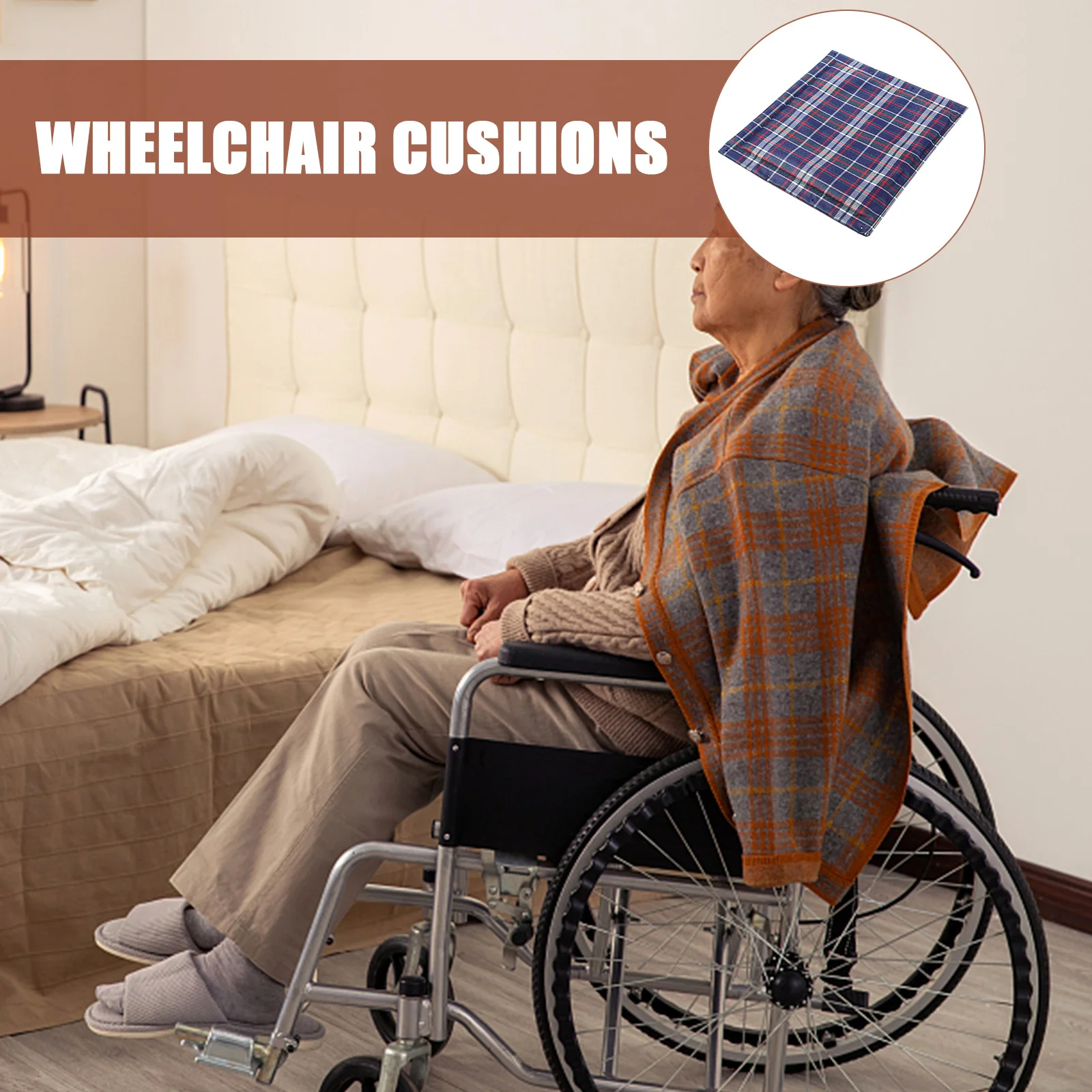 

Wheelchair Seat Pad Cushion for Adults Detachable Middle Cushion Easy Install Clean Multi-Use Design Replacement Mat for Various