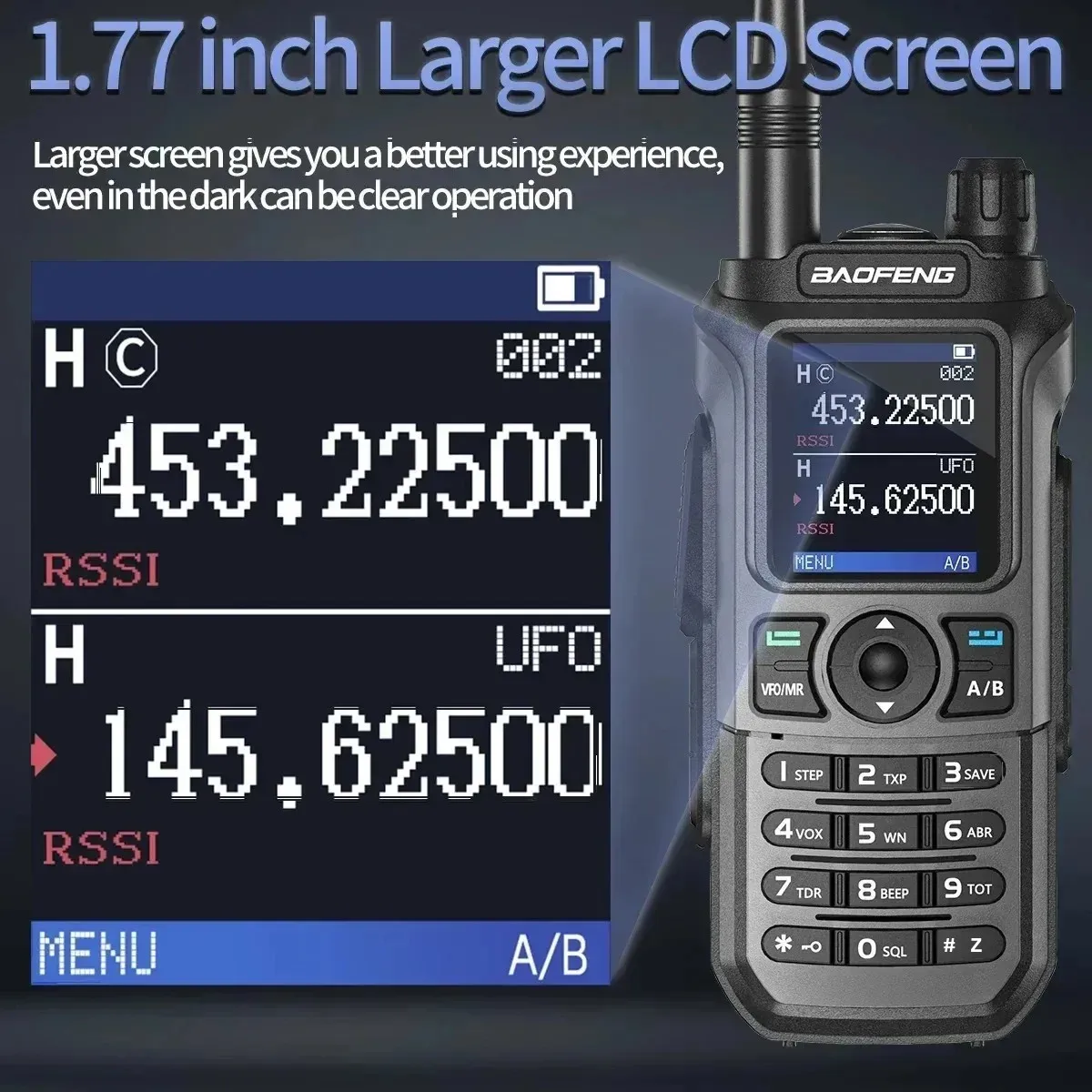 BAOFENG UV-21 pro V2 Multi-Band Two-Way Ham Radio Wireless Copy Frequency Long-Range Waterproof Type-C Powerful Communication