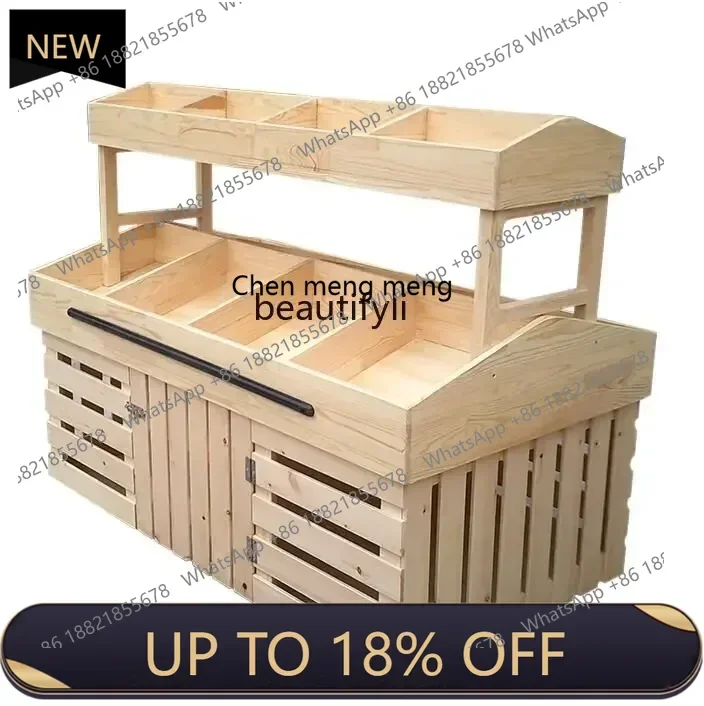 

Z189 Fruit shelves Supermarket display shelves Wooden vegetables, candy biscuit cabinet shelves